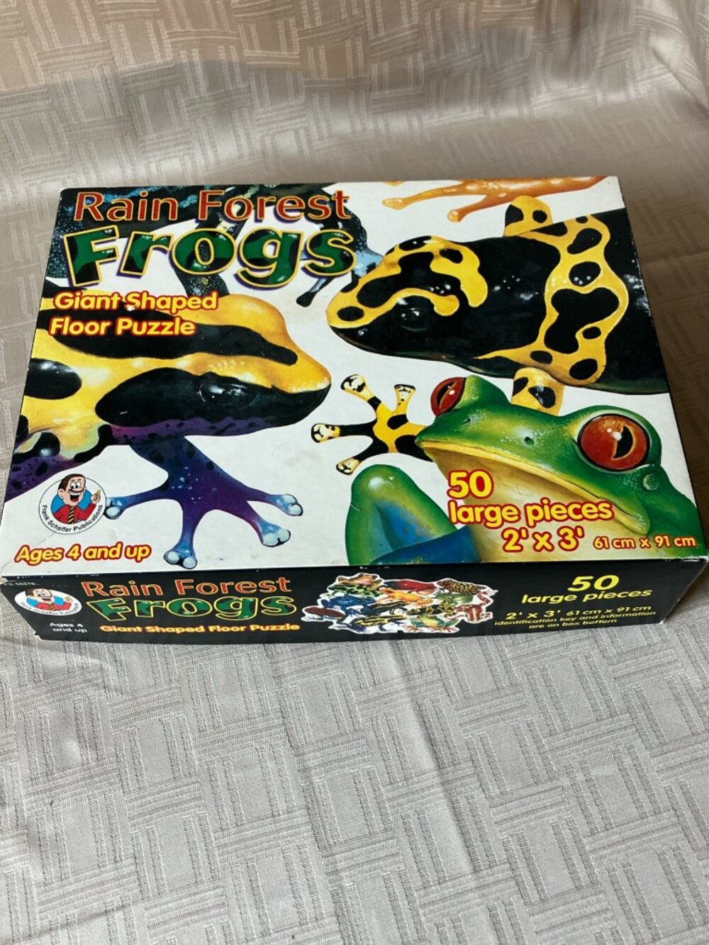1996 Rainforest Frogs Floor Puzzle 50 Large Pieces 2'x3' Ages 4 and Up, EUC